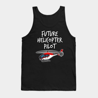 Future Helicopter Pilot Doodle (Red) Tank Top